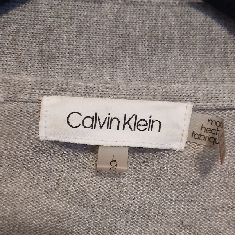 Calvin Klein Gray Cardigan Women's Large - Picture 2 of 5
